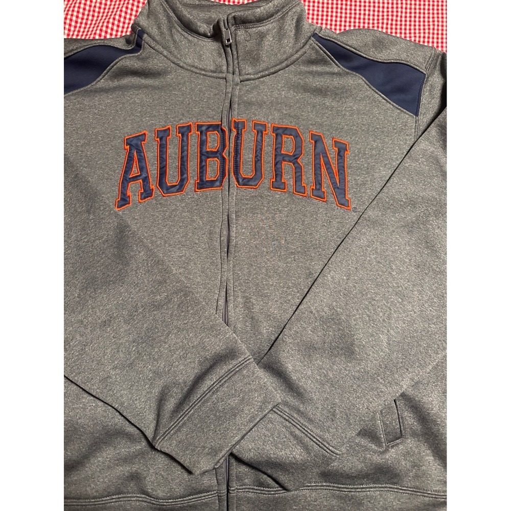 Mens Auburn Tigers Full‎ Zip Track Jacket Sweatshirt Navy Orange S